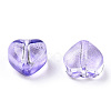 Transparent Spray Painted Glass Beads GLAA-R211-02-B01-2