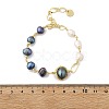 Pearl Beaded Bracelets BJEW-P350-01G-5