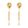316L Surgical Stainless Steel & Clear Cubic Zirconia Stud Dangle Earrings WG6479C-01-5
