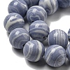 Synthetic Blue Lace Agate Beads Strands G-B071-F02-03-3