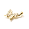 Rack Plating Brass Micro Pave Cubic Zirconia Enamel Pendants KK-L226-003G-02-2