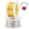 PandaHall Elite 2Rolls 2 Colors Round Copper Craft Wire CWIR-PH0002-02-1