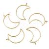 Matte Style Rack Plating Alloy Open Back Bezel Pendants PALLOY-S047-39C-FF-1