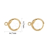 Brass Huggie Hoop Earring Findings KK-L179-04G-2