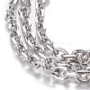 Tarnish Resistant 304 Stainless Steel Cable Chains CHS-P007-27P-02-2