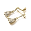 Brass Micro Pave Cubic Zirconia Charms KK-P336-03B-G-2