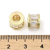 Rack Plating Brass Micro Pave Cubic Zirconia European Beads KK-F866-09G-3