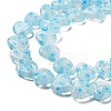 Handmade Millefiori Glass Heart Bead Strands LK-P017-12-2