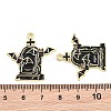 Alloy with Black Enamel Pendants AL-CBA2919-02G-04-3