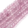 Dyed Natural Malaysia Jade Rondelle Beads Strands X-G-E316-2x4mm-46-1