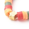 Handmade Polymer Clay Beads Finger Rings RJEW-JR00378-7