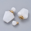 Faceted Natural White Jade Openable Perfume Bottle Pendants G-E564-09A-G-1