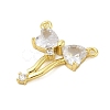 Rack Plating Brass Cubic Zirconia Pendants KK-Z074-71G-01-2