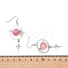 Natural Green Jade & Alloy Pendant Dangle Earrings EJEW-TA00818-03-5