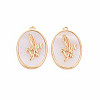 Brass Birth Floral Pendants KK-S364-283-1