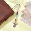 Flower Pattern Alloy Hook Bookmarks AJEW-JK00250-04-3