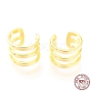 925 Sterling Silver Cuff Earrings EJEW-H124-12G-4