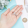 GOMAKERER 1Pc Rhodium Plated Rhodium Plated 925 Sterling Silver Pendant Bails FIND-GO0001-78-3