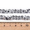 Electroplate Transparent Glass Beads Strands EGLA-N022-04A-C01-4