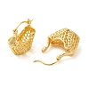 Hollow Basket Brass Hoop Earrings for Women EJEW-G399-03C-G-2