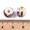 Floral Printed Porcelain Beads PORC-Q199-10mm-09-2
