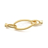 Teardrop Rack Plating Brass Fold Over Clasps KK-S508-22G-1