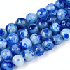 Dyed Natural White Jade Beads Strands X-G-T139-6mm-60-17-4