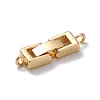 Rack Plating Brass Fold Over Clasps with Loops KK-L184-89G-4