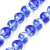 Handmade Luminous Transparent Lampwork Beads Strands LAMP-T017-04F-1