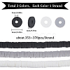 3 Strands 3 Colors Flat Round Handmade Polymer Clay Beads CLAY-SC0001-62-2
