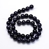 Synthetic Blue Goldstone Round Beads Strands X-G-O047-11-6mm-3