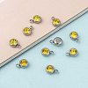 201 Stainless Steel Rhinestone Charms STAS-S068-11-3