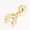 Brass Pendant Pinch Bails X-KK-E702-05G-NF-1