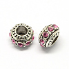 Alloy Rhinestone European Beads MPDL-R036-01-2