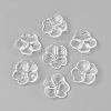 4-Petal Transparent Acrylic Beads TACR-R135-01-1