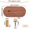 2 Sets Tabletop Wood Price Display Cards AJEW-FG0002-86-2
