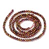 Electroplate Glass Beads Strands GLAA-H021-01A-FP10-5