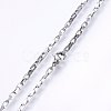 Non-Tarnish 304 Stainless Steel Box Chain Necklaces NJEW-F226-07P-02-2