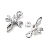 Rack Plating Brass Micro Pave Cubic Zirconia Pendants KK-K333-78P-2