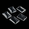 Transparent Rectangle Glass Cabochons X-GGLA-R025-33x23-4