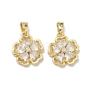 Brass Micro Pave Cubic Zirconia Pendants KK-H265-08A-G-1