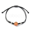 Acrylic Sports Ball Braided Bead Bracelets BJEW-TA00331-2