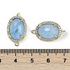 Dyed Natural White Jade Faceted Oval Links G-B126-07G-01-3