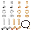 8 Sets 2 Colors Stainless Steel Cord Ends STAS-AR0002-62-1