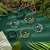 3 Pairs 3 Colors Alloy Snake Wrapped Ring Hoop Earrings for Women EJEW-AN0001-63-7