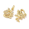 Brass Micro Pave Cubic Zirconia Pendants KK-D235-19G-02-2