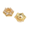 Brass Micro Pave Cubic Zirconia Bead Caps CU-CBA6E4E-03G-2