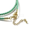 Polyester Cord Braided Necklace Makings MAK-L043-03G-28-3