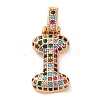Brass Micro Pave Cubic Zirconia Pendants KK-C076-29I-G02-1