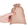 Burlap (Polyester) Packing Pouches Drawstring Bags ABAG-BC0001-07B-18x13-2